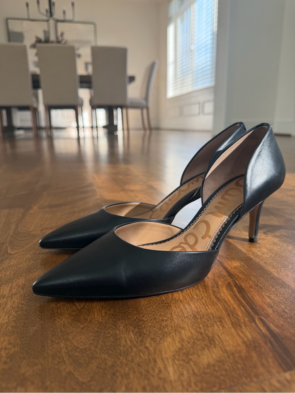 Sam Edelman Black Leather Jaina Heels